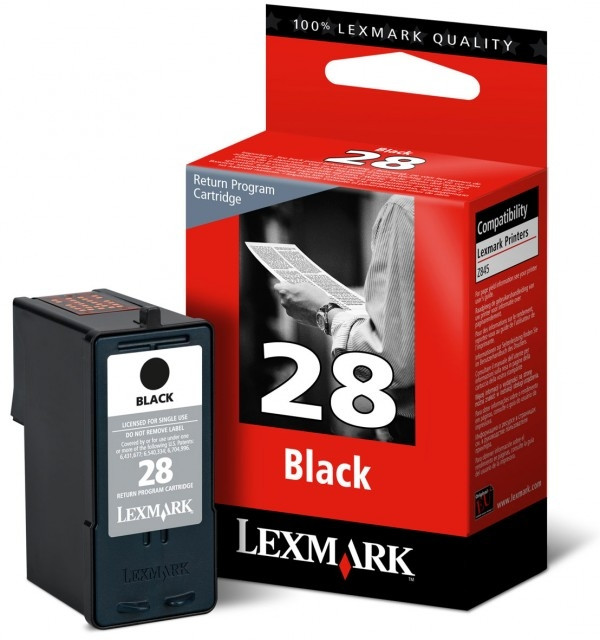 Lexmark nº 28 (18C1428) cartucho de tinta negro (original) 18C1428E 040300 - 1