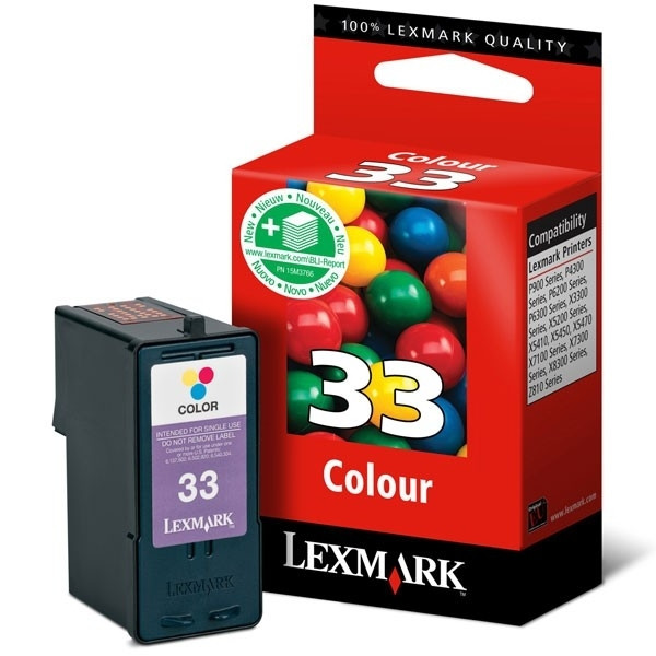 Lexmark nº 33 (18CX033E) cartucho de tinta tricolor (original) 18CX033E 040229 - 1