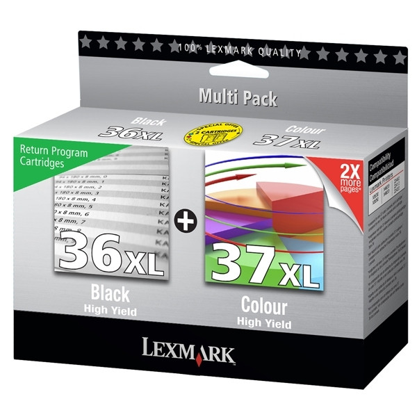 Lexmark nº 36XL + nº 37XL (80D2978) pack ahorro (original) 80D2978 040388 - 1