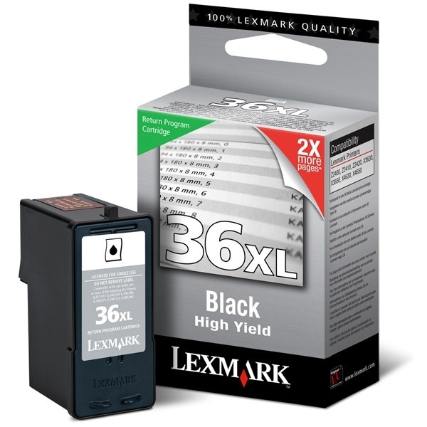 Lexmark nº 36XL (18C2170E) cartucho de tinta negro XL (original) 18C2170E 040375 - 1