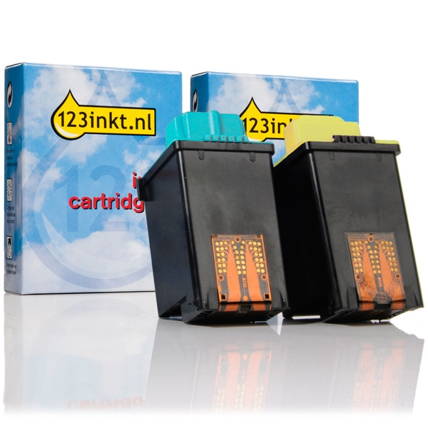 Lexmark nº 50 (17G0050) + nº 25 (15M0125) cartuchos de tinta (marca 123tinta) | Pack negro + color 040065 - 1