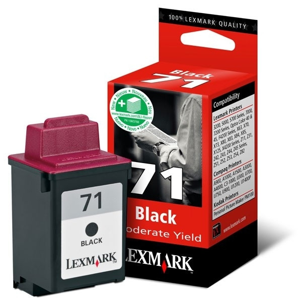 Lexmark nº 71 (15MX971) cartucho de tinta negro claro (original) 15MX971E 040259 - 1