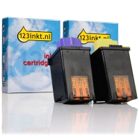 Lexmark nº 75 (12A1975) + nº 25 (15M0125) cartuchos de tinta (marca 123tinta) | Pack negro + color 040059