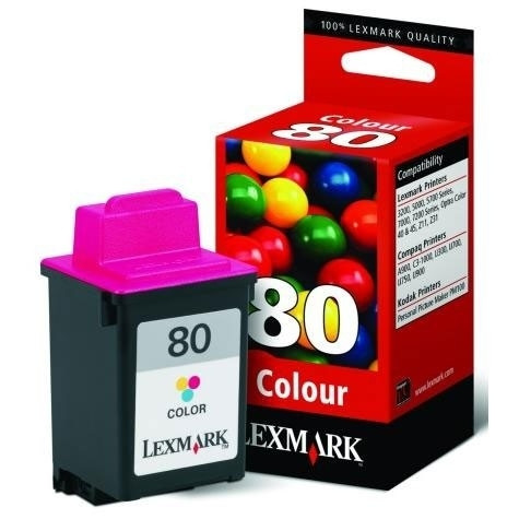 Lexmark nº 80 (12A1980) cartucho de tinta tricolor (original) 12A1980E 040030 - 1