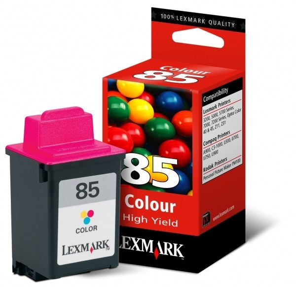 Lexmark nº 85 (12A1985) cartucho de tinta tricolor alta capacidad (original) 12A1985E 040035 - 1