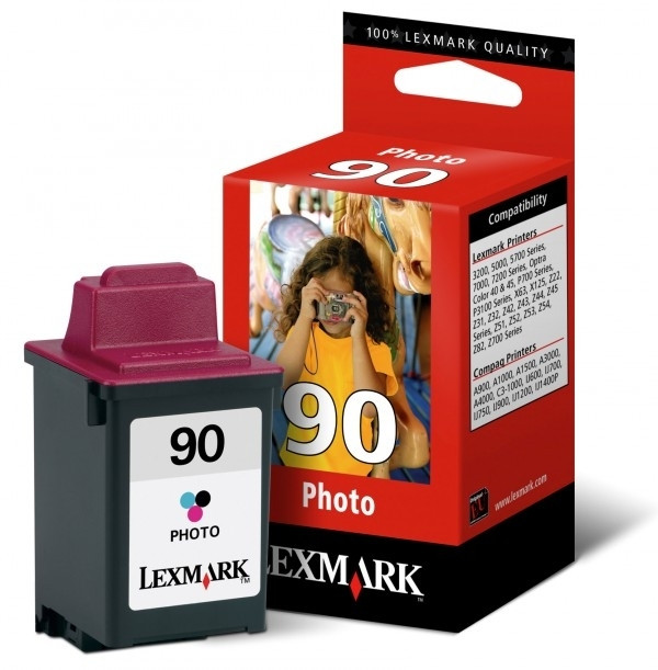 Lexmark nº 90 (12A1990) cartucho de tinta foto tricolor (original) 12A1990E 040040 - 1