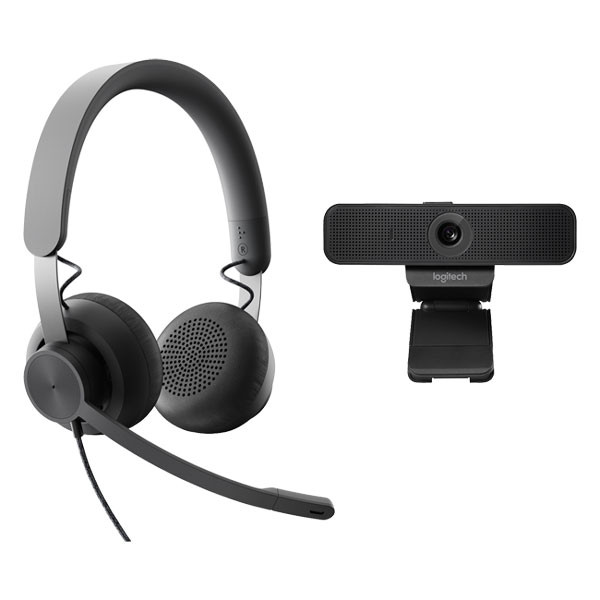 Logitech C925e webcam + Logitech Zone auriculares UC con cable
