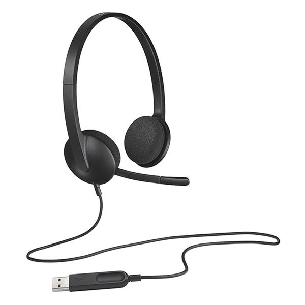 Auriculares - Logitech Headset H340, Diadema ajustable, Con cable, Supresión de ruido, Conexión USB 2.0, Micrófono, Sonido estéreo digital, Negro – imagen 5