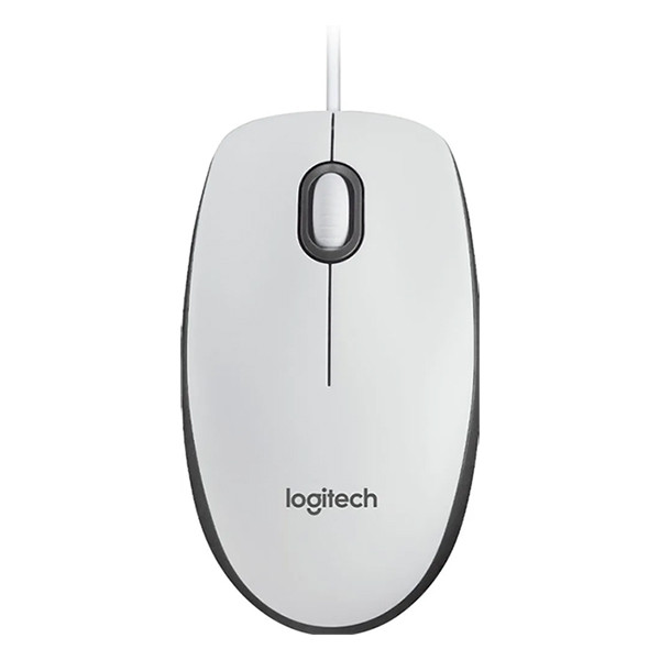 Logitech M100 Ratón con cable blanco