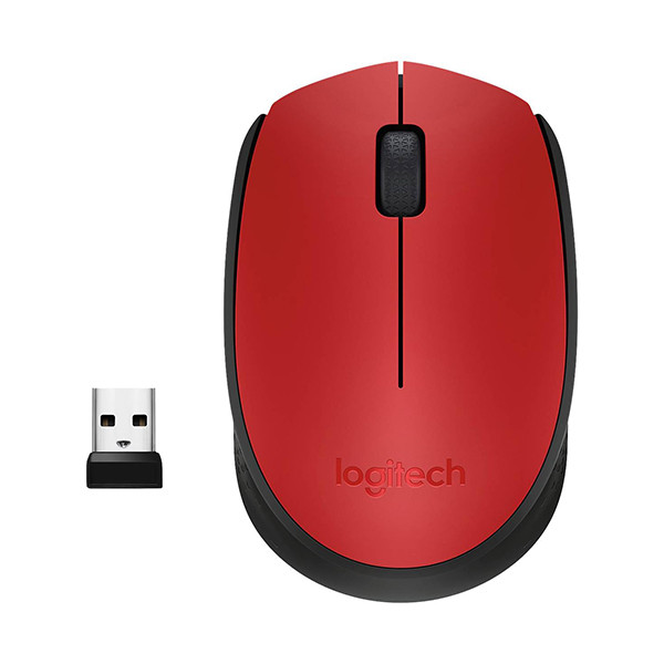 Logitech M171 ratón inalámbrico rojo 828156 - 1