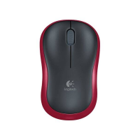 Logitech M185 ratón inalámbrico rojo 828102