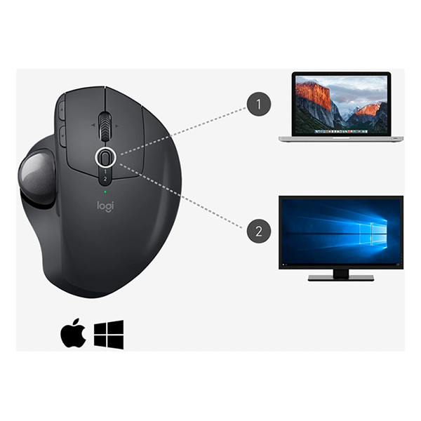 Logitech MX Ergo Advanced Ratón trackball inalámbrico 828143 - 6
