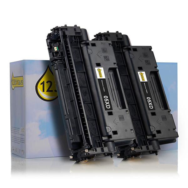 Marca 123tinta - HP 05XD (CE505XD) toner negro XL | Pack 2 uds 132156 - 1