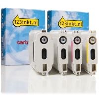 Marca 123tinta - HP 10 + HP 82 cartuchos de tinta | Pack negro + 3 colores 160135