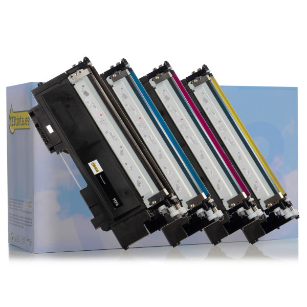Marca 123tinta - HP 117A toners | Pack negro + 3 colores 130558 - 1