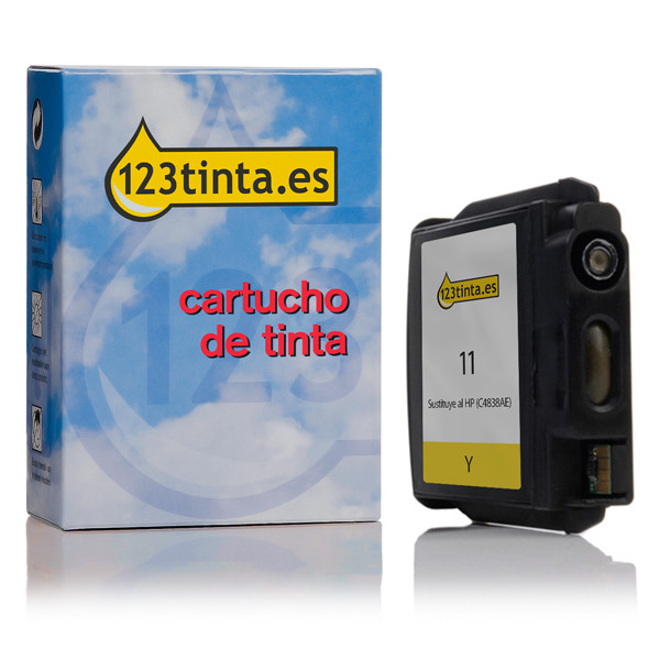 Marca 123tinta - HP 11 (C4838AE) cartucho de tinta amarillo C4838AEC 030412 - 1