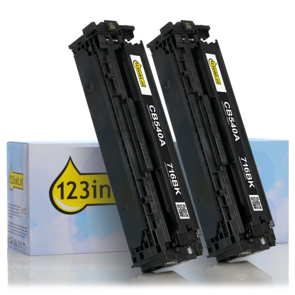 Marca 123tinta - HP 125A (CB540AD) toner negro | Pack 2 uds 054117 - 1