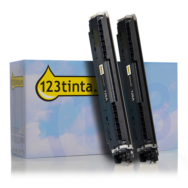 Marca 123tinta - HP 126A (CE310AD) Pack 2x toner negro CE310ADC 132123 - 1