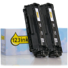 Marca 123tinta - HP 12A (Q2612A) toner negro | Pack 2 uds