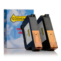 Marca 123tinta - HP 15 Pack ahorro 2x cartucho de tinta negro C6615DEC 030332