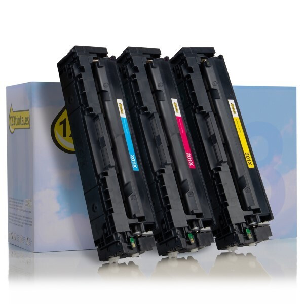 Marca 123tinta - HP 201X (CF253XM) Pack ahorro cian/magenta/amarillo CF253XMC 132175 - 1