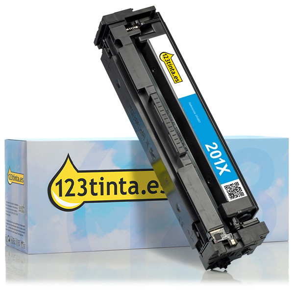 Marca 123tinta - HP 201X (CF401X) toner cian XL CF401XC 054861 - 1