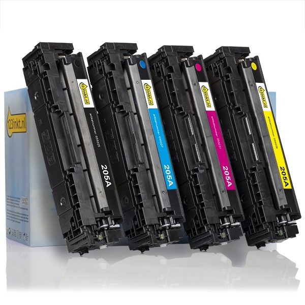 Marca 123tinta - HP 205A CF530A, CF531A, CF532A, CF533A toners | Pack negro + 3 colores 130552 - 1