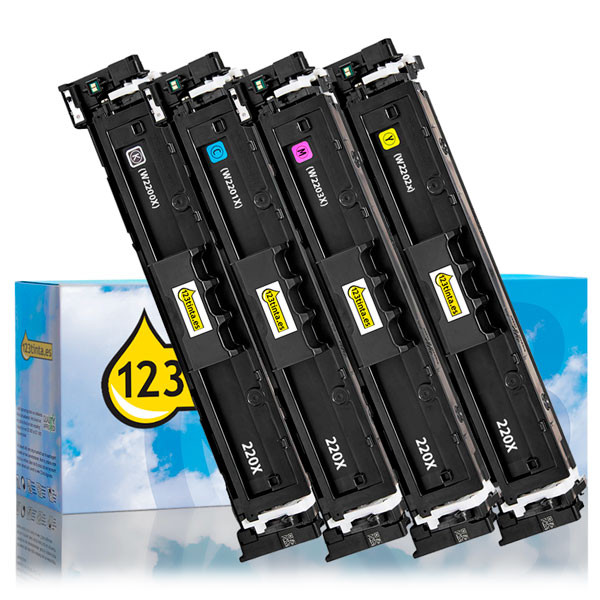 Marca 123tinta - HP 220X toners | Pack negro + 3 colores 426318 - 1