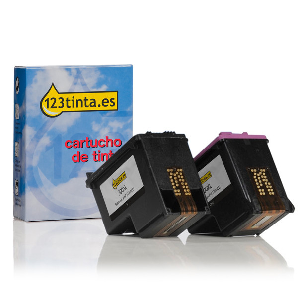 Marca 123tinta - HP 300XL cartuchos de tinta | Pack negro + color 054023 - 1