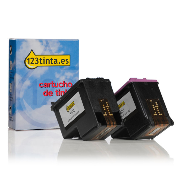 Marca 123tinta - HP 301XL Pack ahorro negro + color  160120 - 1