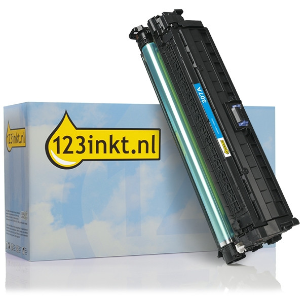 Marca 123tinta - HP 307A (CE741A) toner cian CE741AC 039905 - 1