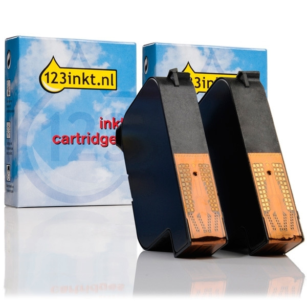 Marca 123tinta - HP 45 cartucho de tinta negro | Pack 2 uds 030132 - 1