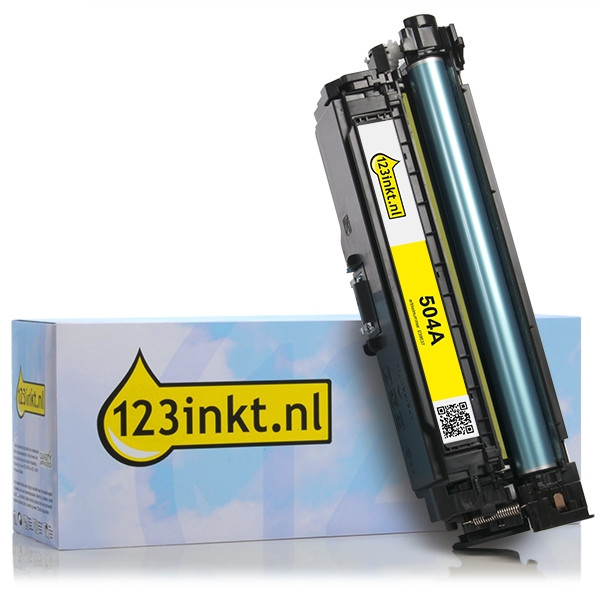 Marca 123tinta - HP 504A (CE252A) toner amarillo CE252AC 039837 - 1