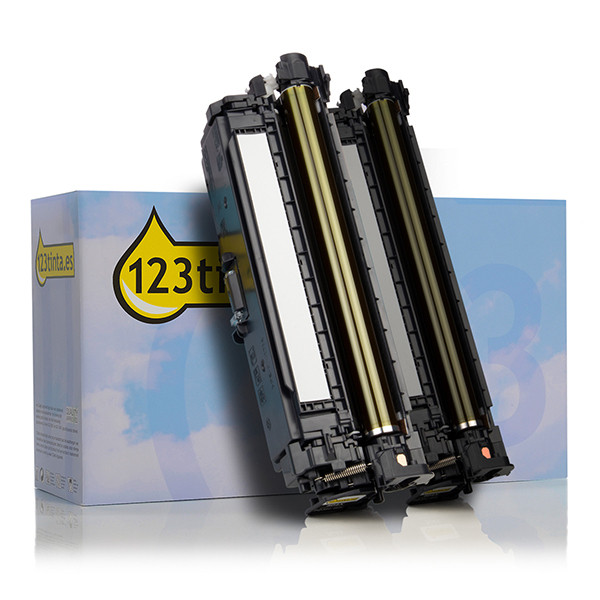 Marca 123tinta - HP 504X (CE250XD) Pack 2x toner negro XL CE250XDC 132168 - 1
