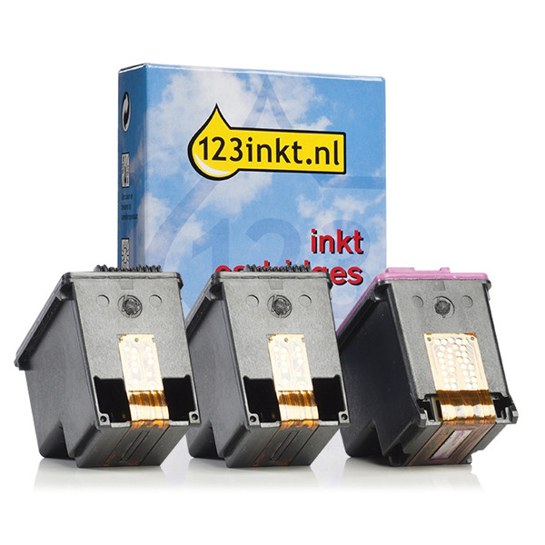 Marca 123tinta - HP 62XL cartuchos de tinta | Pack 2 negros + color 160693 - 1