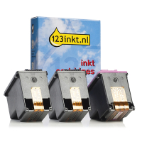Marca 123tinta - HP 62XL cartuchos de tinta | Pack 2 negros + color 160693
