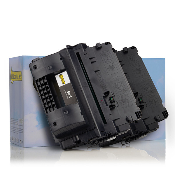 Marca 123tinta - HP 64XD (CC364XD) toner negro XL | Pack 2 uds 132162 - 1
