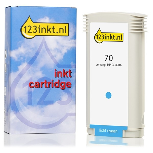 Marca 123tinta - HP 70 (C9390A) cartucho de tinta cian claro C9390AC 030801 - 1