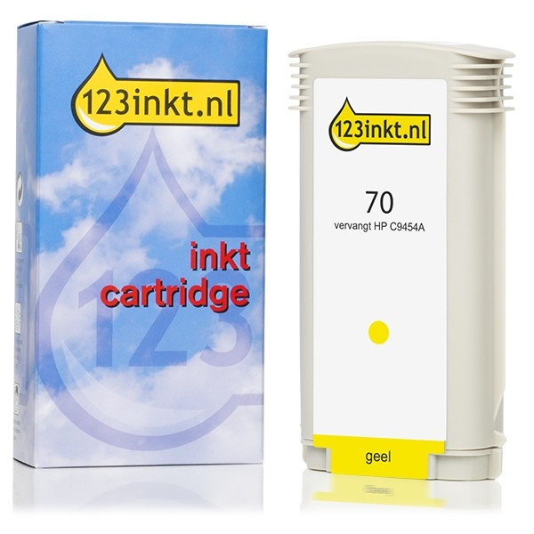 Marca 123tinta - HP 70 (C9454A) cartucho de tinta amarillo C9454AC 030829 - 1