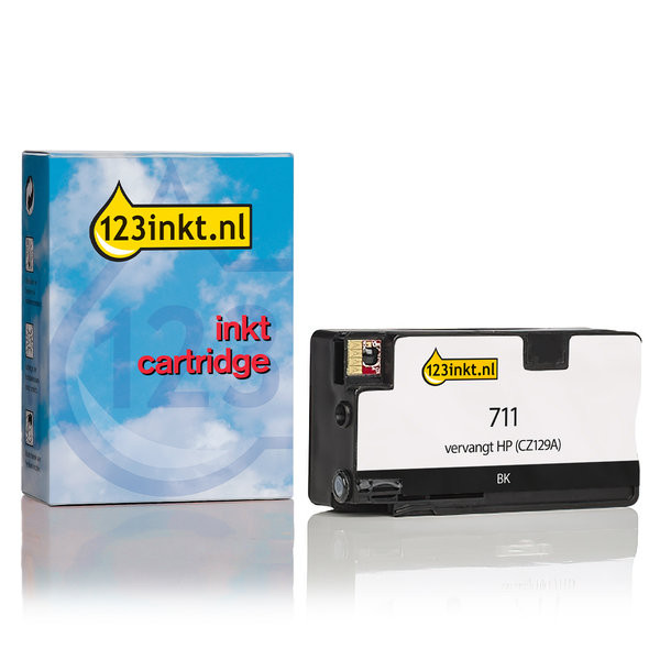 Marca 123tinta - HP 711 (CZ129A) cartucho de tinta negro CZ129AC 044195 - 1