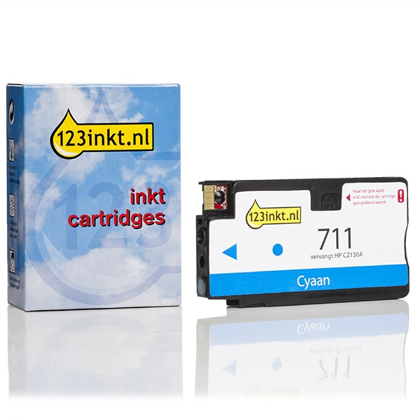 Marca 123tinta - HP 711 (CZ130A) Cartucho de tinta cian CZ130AC 044197 - 1