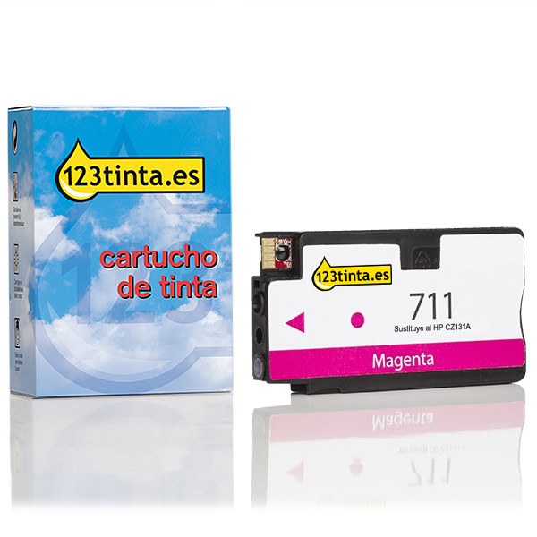 Marca 123tinta - HP 711 (CZ131A) cartucho de tinta magenta CZ131AC 044199 - 1