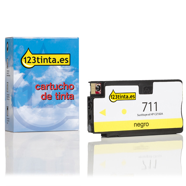 Marca 123tinta - HP 711 (CZ132A) cartucho de tinta amarillo CZ132AC 044201 - 1