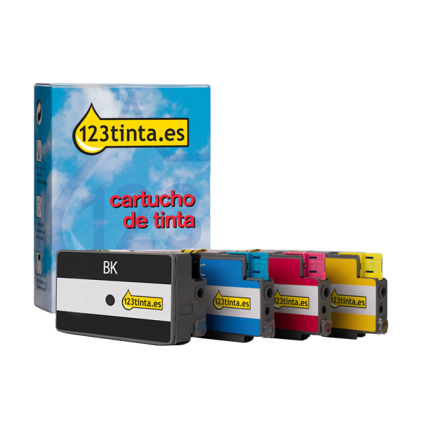Marca 123tinta - HP 712 cartuchos de tinta | Pack negro + 3 colores 160218 - 1