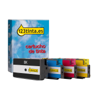 Marca 123tinta - HP 712 cartuchos de tinta | Pack negro + 3 colores 160218