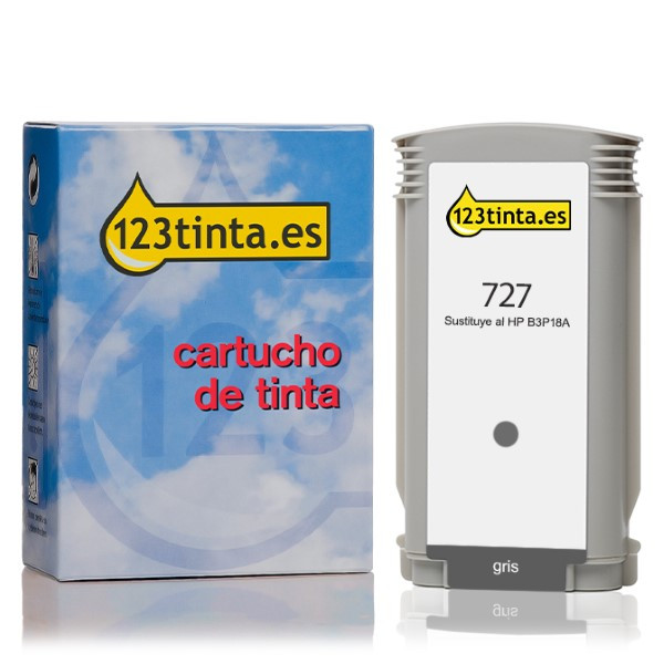 Marca 123tinta - HP 727 (B3P18A) cartucho de tinta gris B3P18AC 044285 - 1