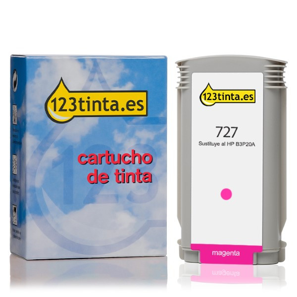 Marca 123tinta - HP 727 (B3P20A) cartucho de tinta magenta XL B3P20AC 044293 - 1