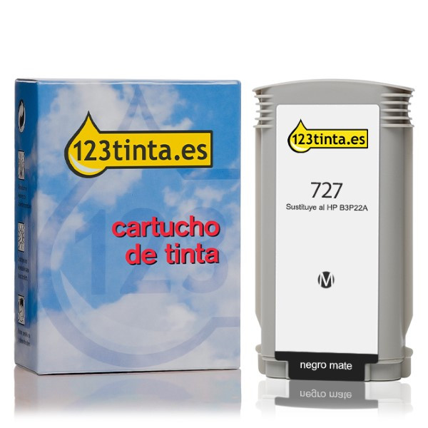 Marca 123tinta - HP 727 (B3P22A) cartucho de tinta negro mate alta capacidad B3P22AC 044297 - 1