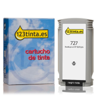 Marca 123tinta - HP 727 (B3P22A) cartucho de tinta negro mate alta capacidad B3P22AC 044297