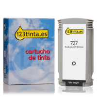 Marca 123tinta - HP 727 (B3P23A) cartucho de tinta foto negro XL